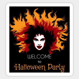 Welcome to Halloween Party Poster Sticker